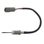 Automotive exhaust gas temperature sensor with black cable and gray connector for vehicle engine systems